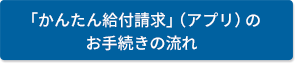 「かんたん給付請求」(アプリ)のお手続きの流れ