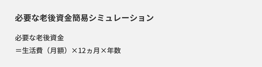 必要な老後資金簡易シミュレーション