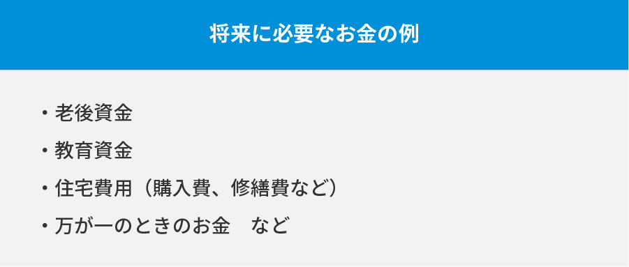将来に必要なお金の例