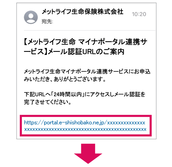 メール認証URLのご案内