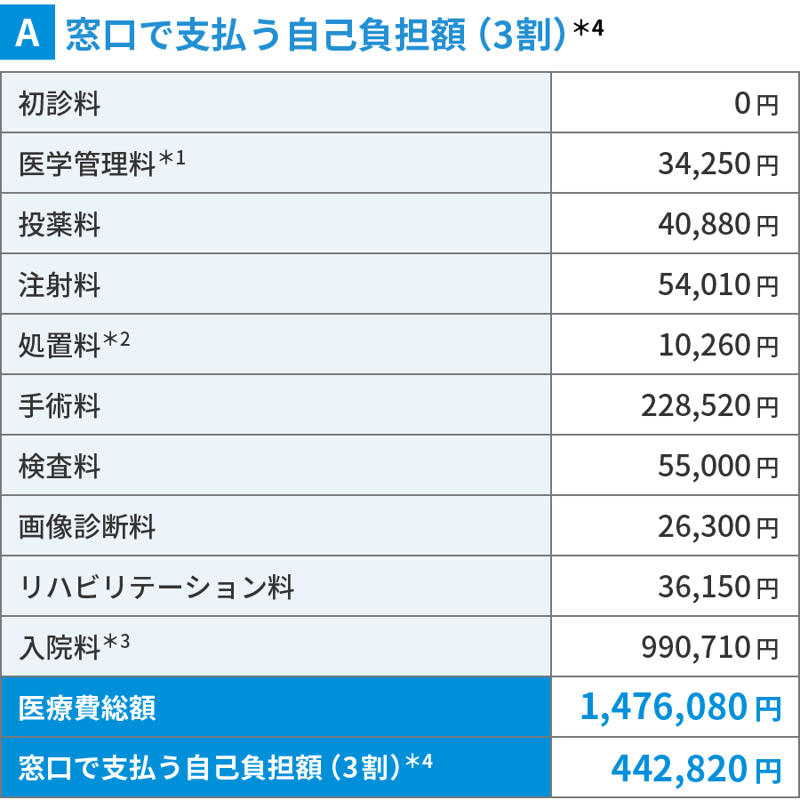 窓口で支払う自己負担額（3割）