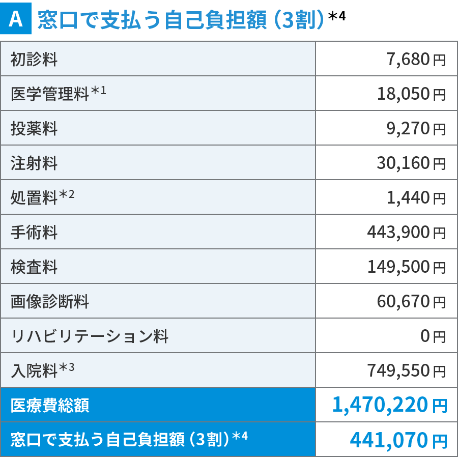 窓口で支払う自己負担額（3割）